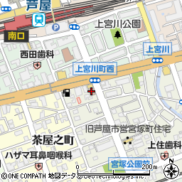 芦屋宮塚ハイツ周辺の地図