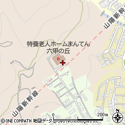 兵庫県神戸市灘区篠原伯母野山周辺の地図