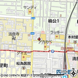 福すし 楠公店周辺の地図