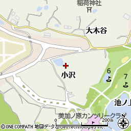京都府木津川市鹿背山小沢周辺の地図