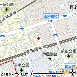 兵庫県芦屋市三条南町7-7周辺の地図