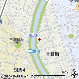 静岡県浜松市中央区十軒町554周辺の地図