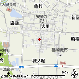 京都府木津川市相楽大里周辺の地図
