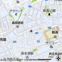 大阪市淀川区新高５丁目周辺の地図