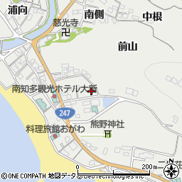 愛知県知多郡南知多町内海山尾周辺の地図