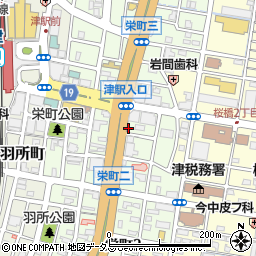 オリックスレンタカー津駅前店周辺の地図