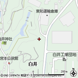 白井公園トイレ周辺の地図