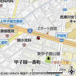 ＥＮＥＯＳセルフ甲子園ＳＳ周辺の地図