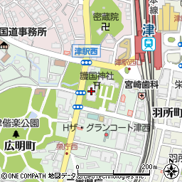 三重県護国神社　結婚式場周辺の地図