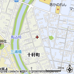 静岡県浜松市中央区十軒町604周辺の地図