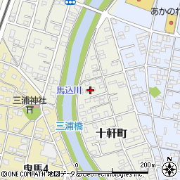 静岡県浜松市中央区十軒町558周辺の地図