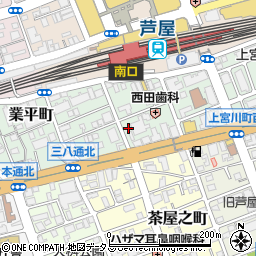 タイムズ業平町第８駐車場周辺の地図