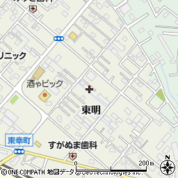 愛知県豊橋市東幸町東明94周辺の地図