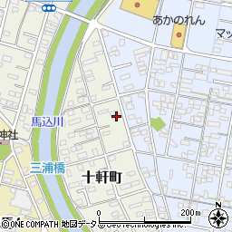 静岡県浜松市中央区十軒町603周辺の地図