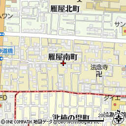 大阪府四條畷市雁屋南町周辺の地図