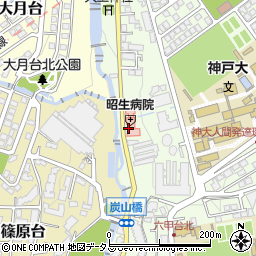 昭生病院前周辺の地図