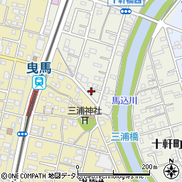 静岡県浜松市中央区十軒町104周辺の地図