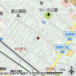 兵庫県加古川市別府町別府952-19周辺の地図