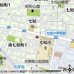 ローソン尼崎南七松町一丁目店周辺の地図