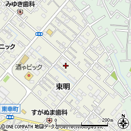 愛知県豊橋市東幸町東明95周辺の地図