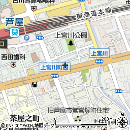 兵庫県芦屋市上宮川町3周辺の地図