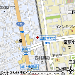 大阪府大阪市淀川区新高1丁目3周辺の地図