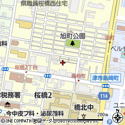 三重県津市桜橋2丁目169周辺の地図