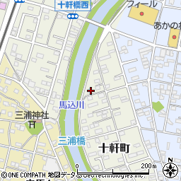 静岡県浜松市中央区十軒町564周辺の地図