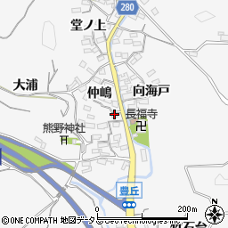 愛知県南知多町（知多郡）豊丘（仲嶋）周辺の地図