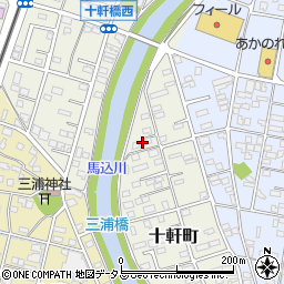 静岡県浜松市中央区十軒町565周辺の地図