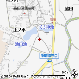 京都府木津川市加茂町高田（赤井山）周辺の地図