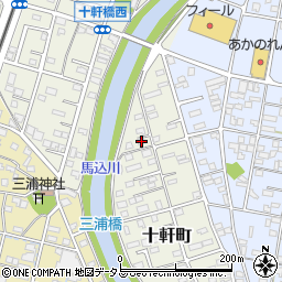 静岡県浜松市中央区十軒町566周辺の地図