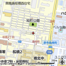 三重県津市桜橋2丁目158周辺の地図