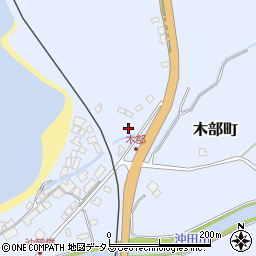 島根県益田市木部町周辺の地図