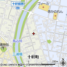 静岡県浜松市中央区十軒町599周辺の地図