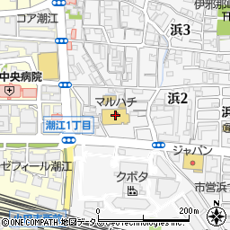 スーパーマルハチ尼崎駅前店周辺の地図