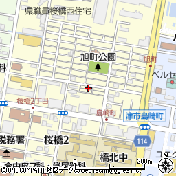 三重県津市桜橋2丁目155周辺の地図