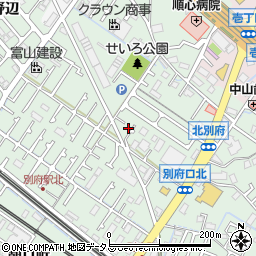 兵庫県加古川市別府町別府940-5周辺の地図