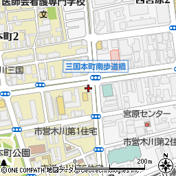 ローソン淀川三国本町一丁目店周辺の地図