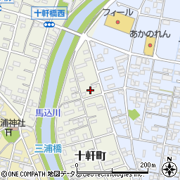 静岡県浜松市中央区十軒町598周辺の地図