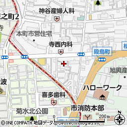 大阪府門真市本町41周辺の地図