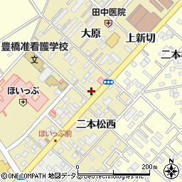 愛知県豊橋市中野町大原49周辺の地図