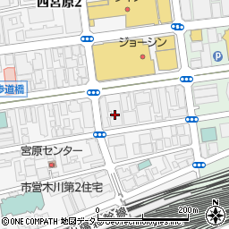 新大阪西宮原郵便局周辺の地図