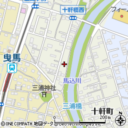 静岡県浜松市中央区十軒町118周辺の地図