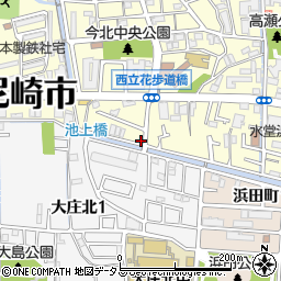 兵庫県尼崎市西立花町3丁目19-3周辺の地図