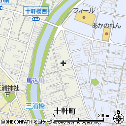 静岡県浜松市中央区十軒町597周辺の地図