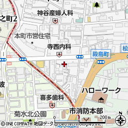 大阪府門真市本町41-2周辺の地図