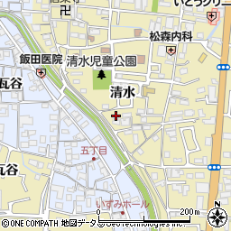 京都府木津川市木津清水129-1周辺の地図