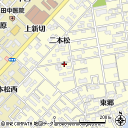 愛知県豊橋市草間町二本松58周辺の地図