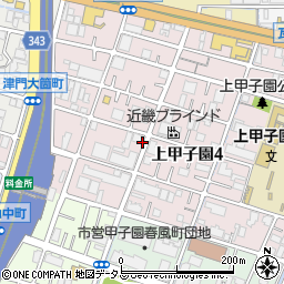 ファニーコート甲子園地下駐車場【高さ制限あり】周辺の地図
